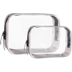 Clear Travel Bags for Toiletries, Lightweight Toiletry Bag, 2 Pack Multipurpose